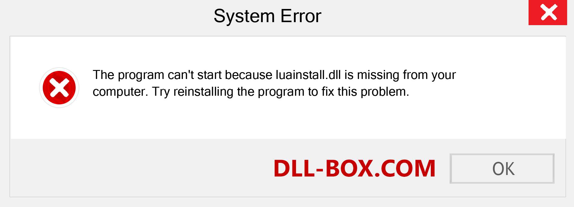  luainstall.dll file is missing?. Download for Windows 7, 8, 10 - Fix  luainstall dll Missing Error on Windows, photos, images