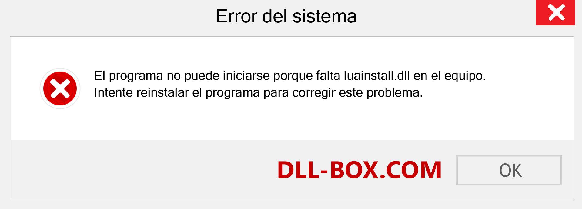 ¿Falta el archivo luainstall.dll ?. Descargar para Windows 7, 8, 10 - Corregir luainstall dll Missing Error en Windows, fotos, imágenes